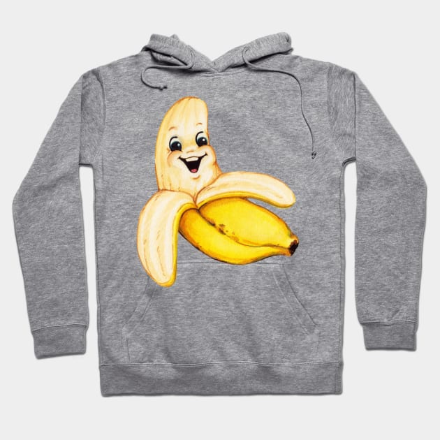 Banana Cartoon Hoodie by KellyGilleran